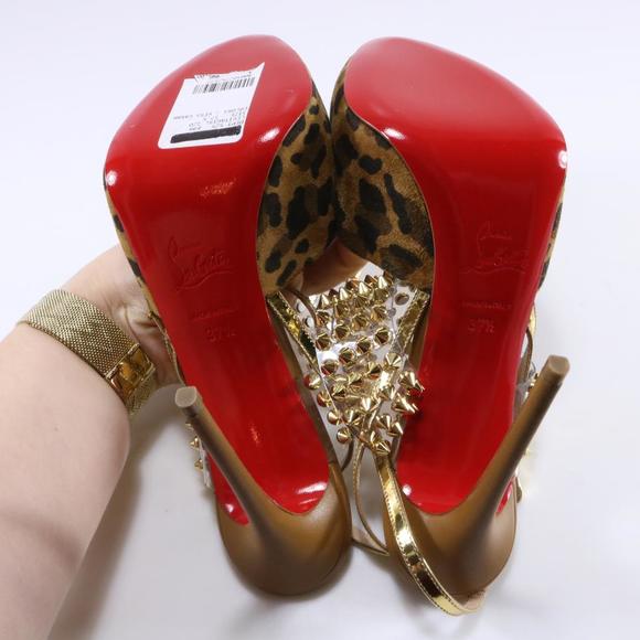 120mm Levitagirl Leopard Print spike PVC Suede Platform Sandals C380 - Picture 9 of 11